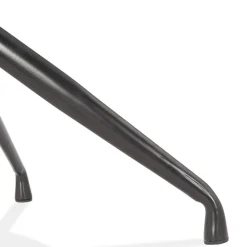 Chaise design avec accoudoirs 'SWAN' en tissu noir