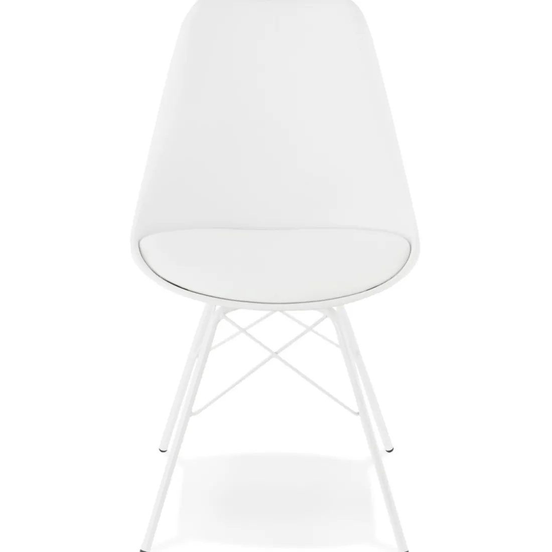 Chaise design 'BYBLOS' blanche style industriel