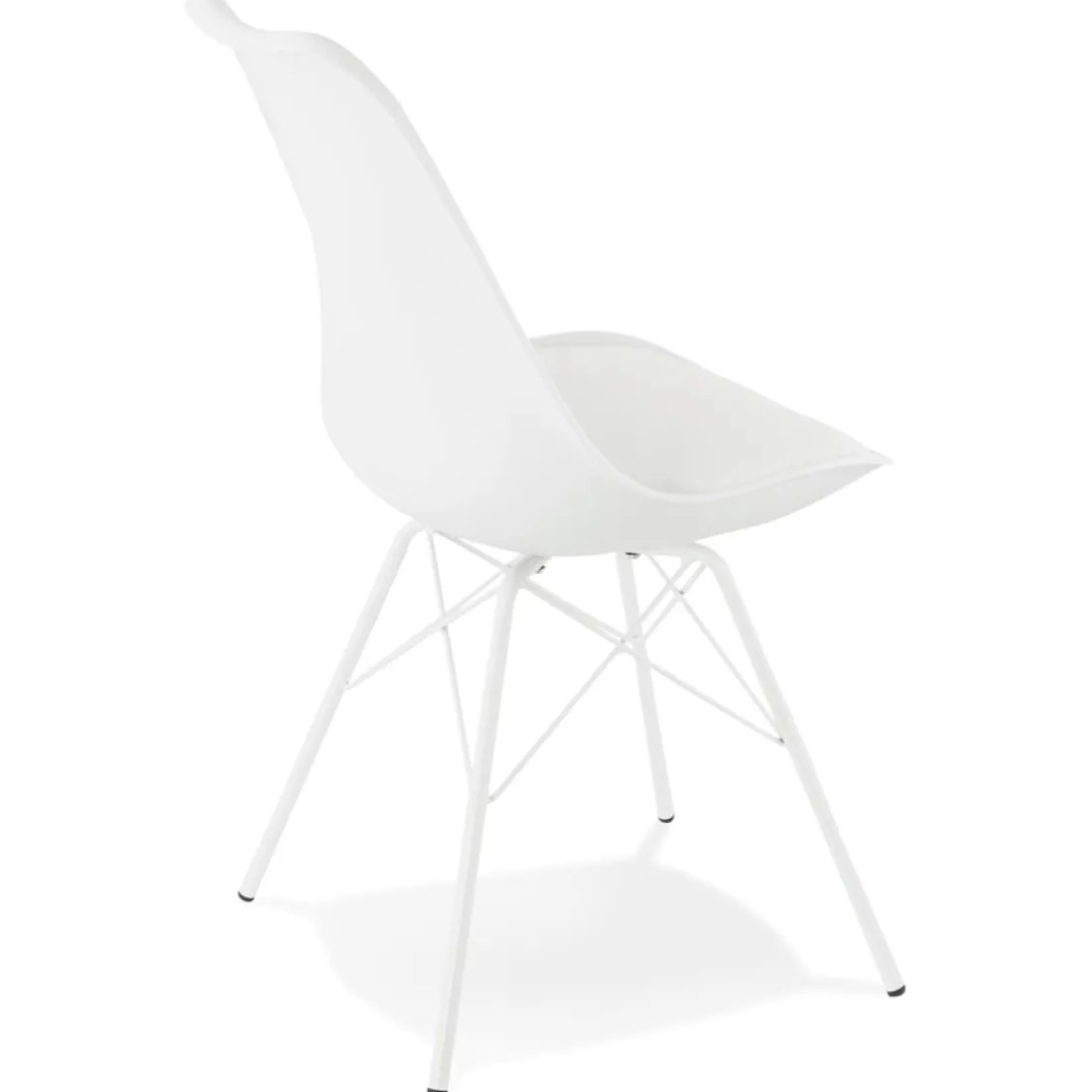 Chaise design 'BYBLOS' blanche style industriel
