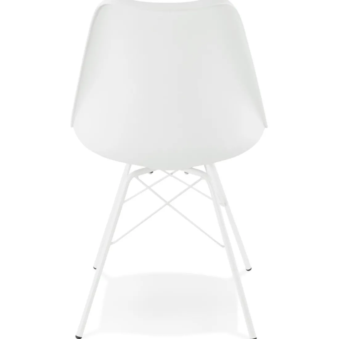 Chaise design 'BYBLOS' blanche style industriel