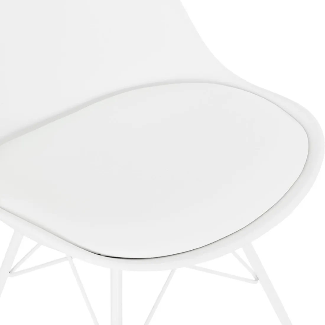 Chaise design 'BYBLOS' blanche style industriel