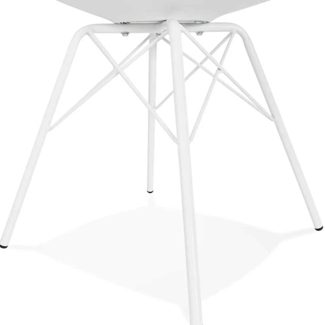 Chaise design 'BYBLOS' blanche style industriel