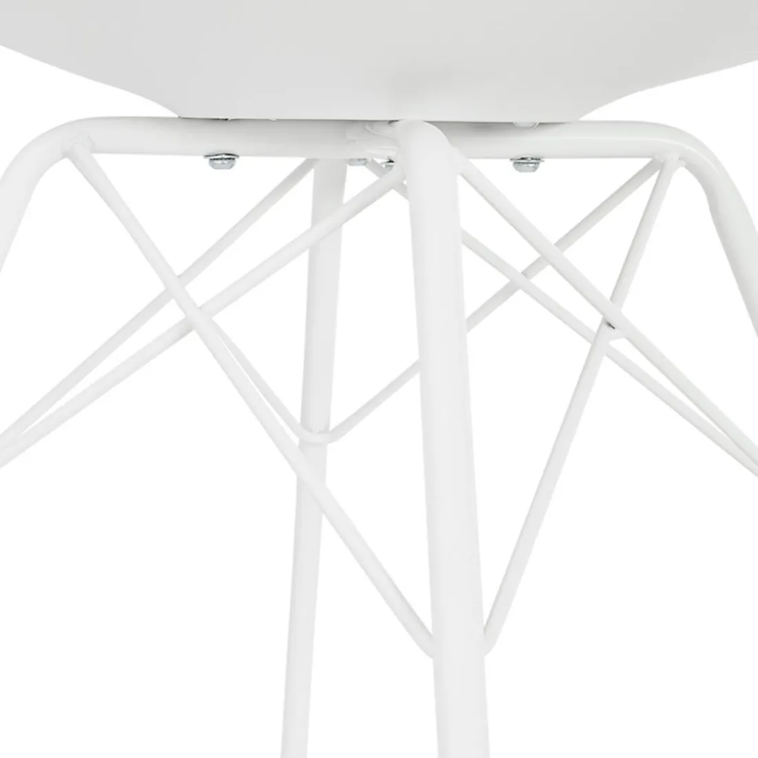 Chaise design 'BYBLOS' blanche style industriel