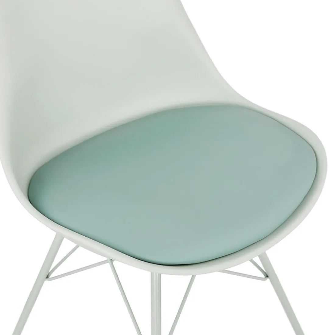 Chaise design 'BYBLOS' vert clair style industriel