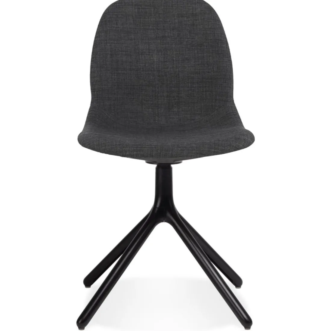 Chaise design 'PAVONIS' en tissu gris foncé