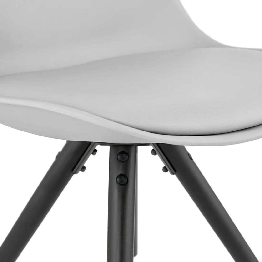 Chaise design 'PIPA' grise