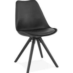 Chaise design 'PIPA' noire