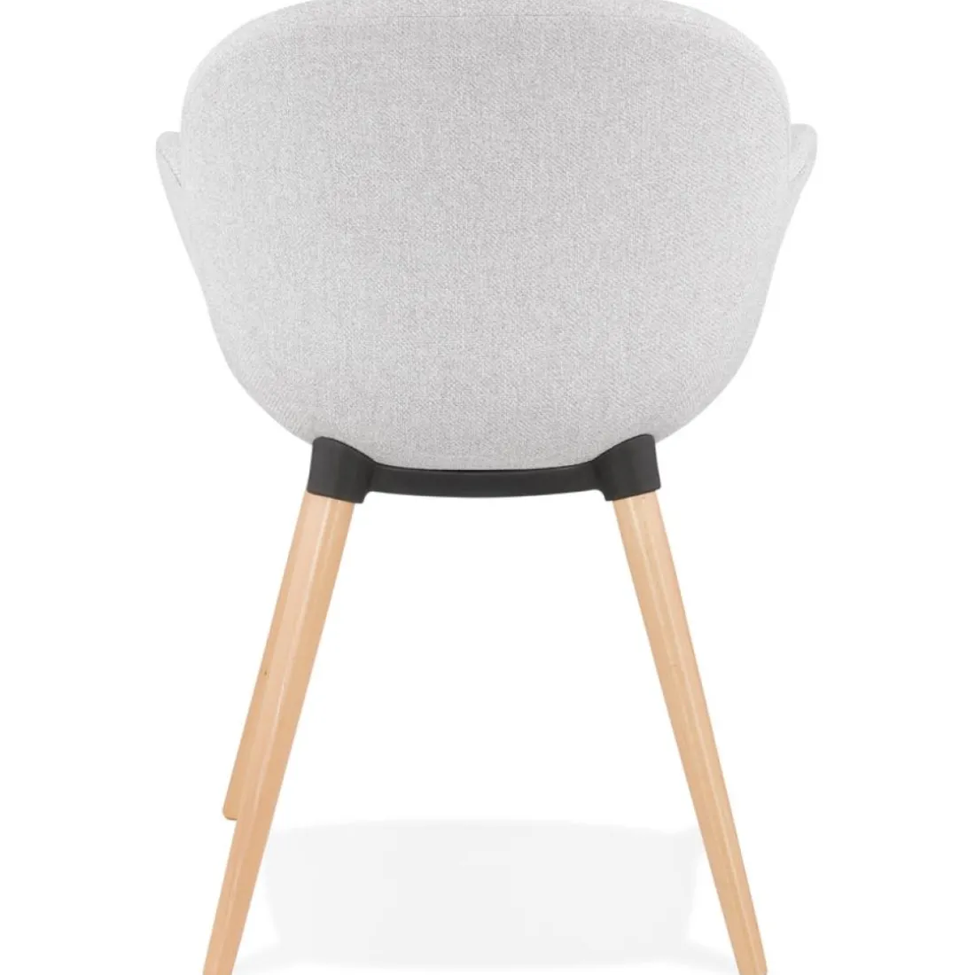 Chaise design scandinave 'TAPIOCA' en tissu gris clair