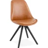 Chaise design 'STREET' brune style industriel