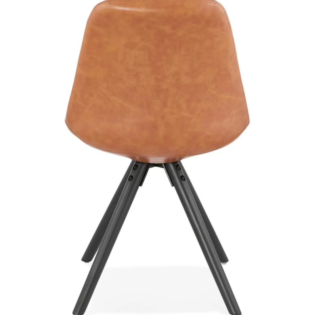 Chaise design 'STREET' brune style industriel