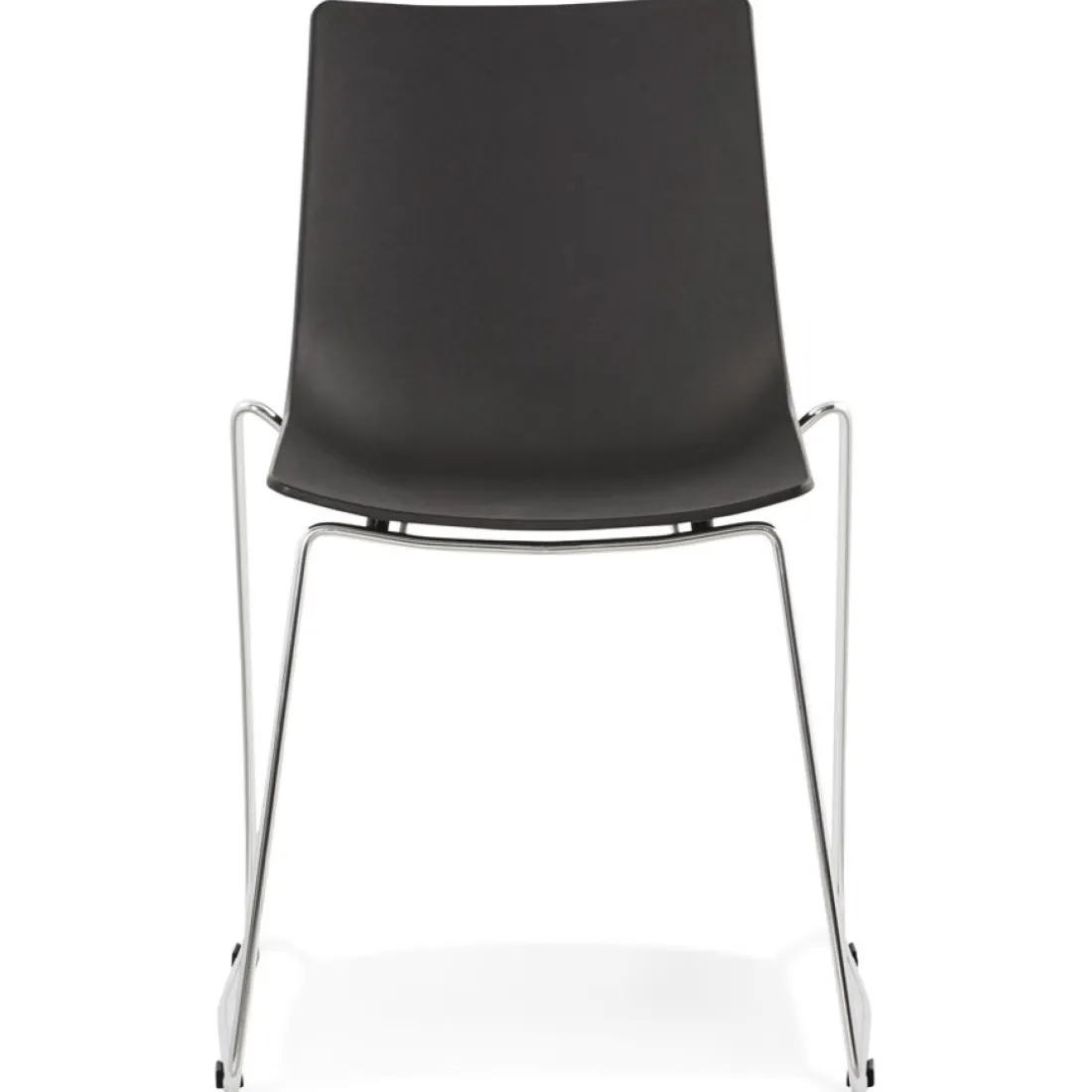 Chaise design 'TRENO' noire en matière plastique