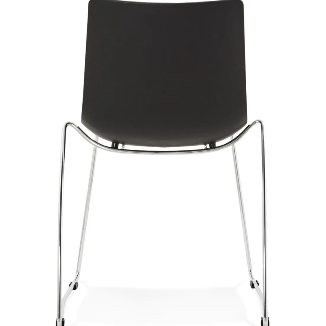 Chaise design 'TRENO' noire en matière plastique