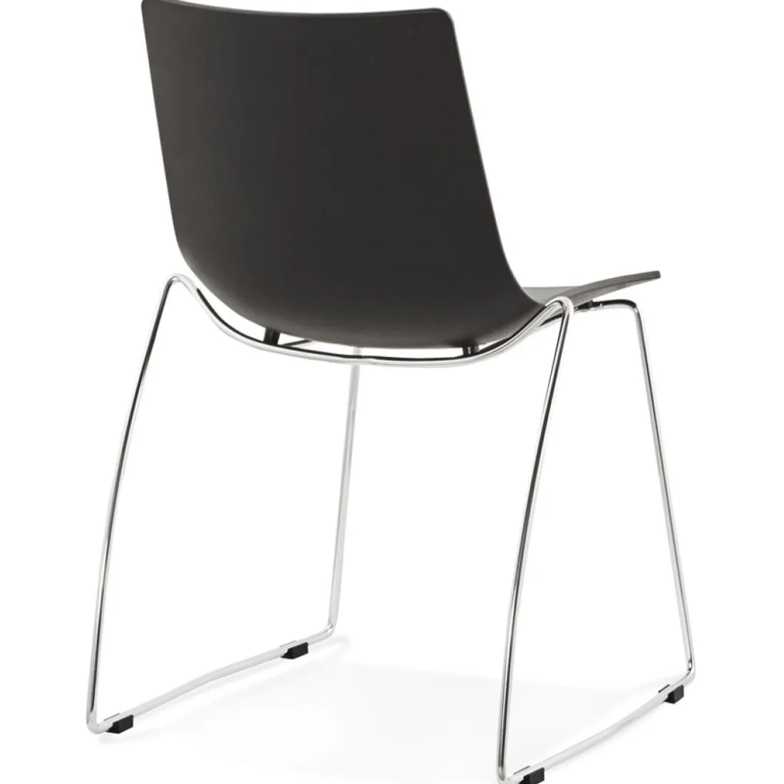 Chaise design 'TRENO' noire en matière plastique