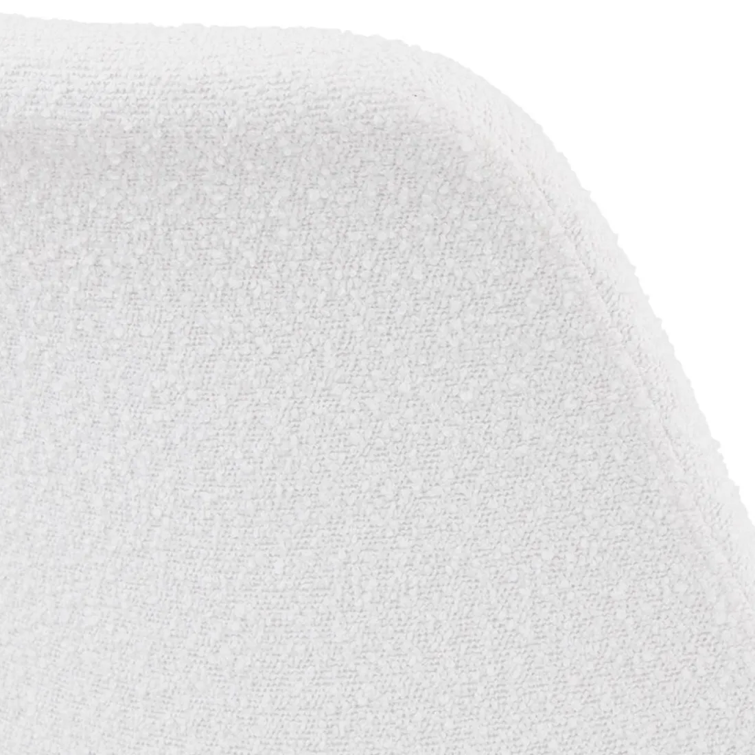 Chaise design 'VIOLETTE' en tissu bouloché blanc style industriel