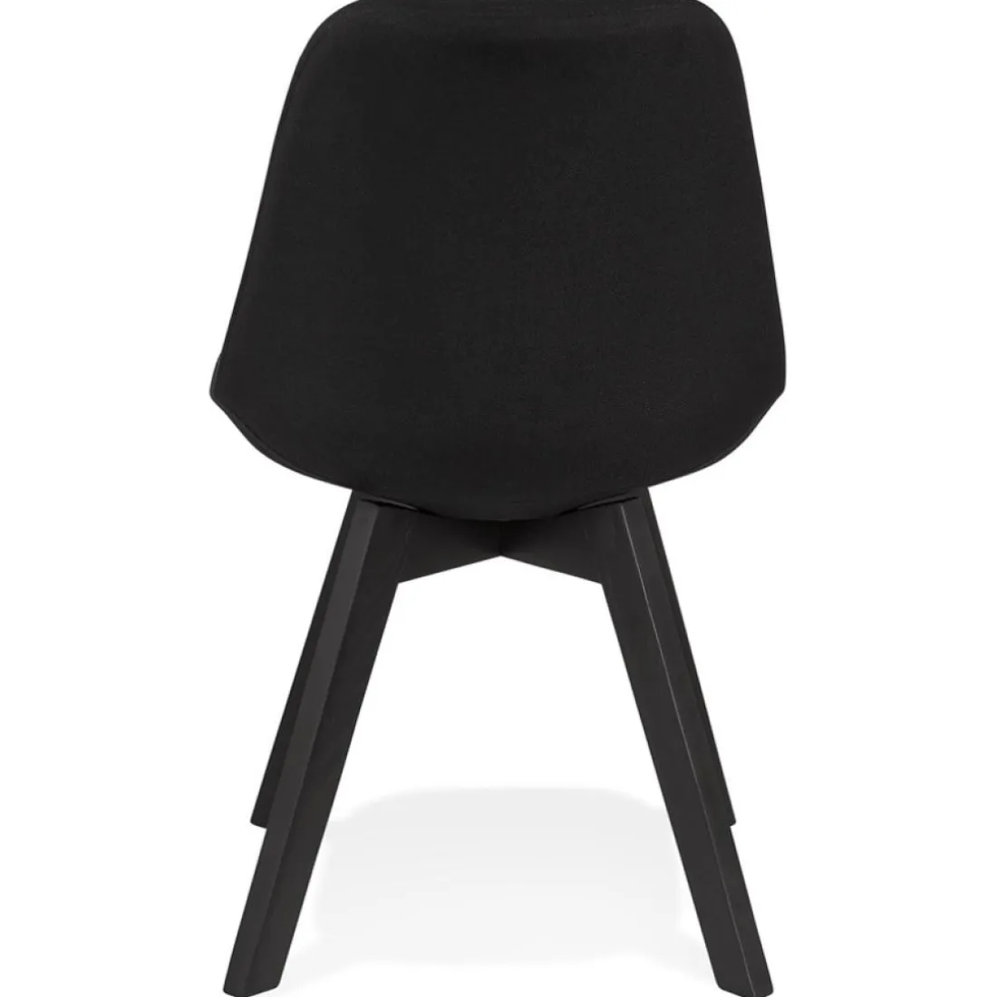 Chaise design 'WILLY' en tissu et bois noir