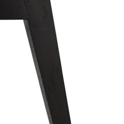 Chaise en velours noir 'JOE' avec structure en bois noir