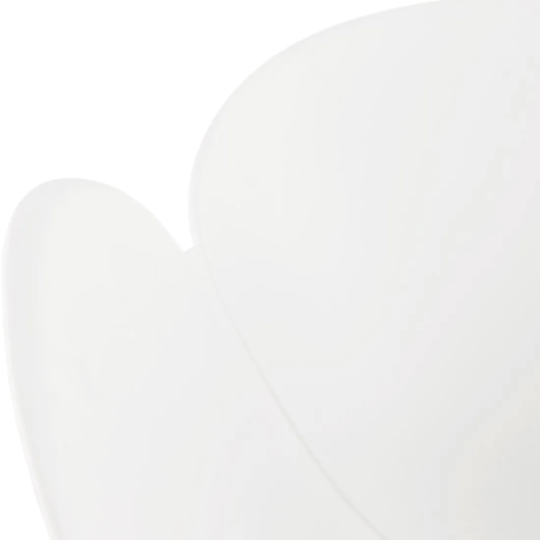 Chaise moderne 'FIDJI' blanche avec pieds en métal blanc