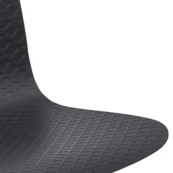 Chaise moderne 'GAUDY' noire avec pied en métal blanc