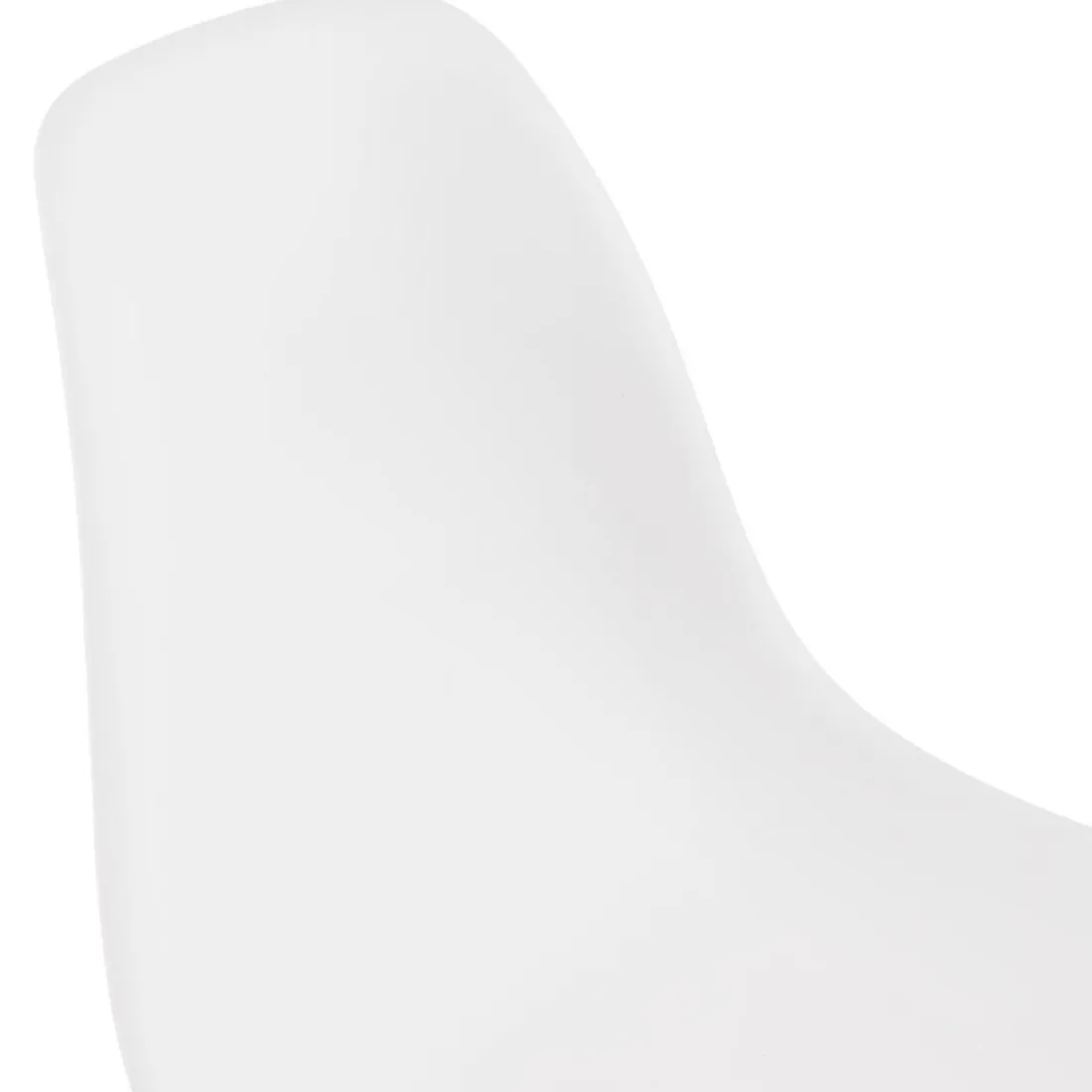 Chaise moderne 'LORY' blanche avec pied en métal