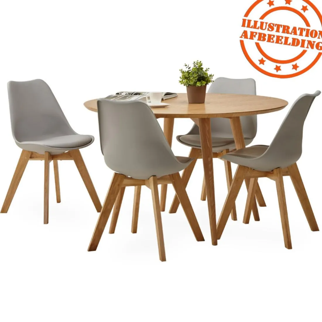 Chaise moderne 'TEKI' grise