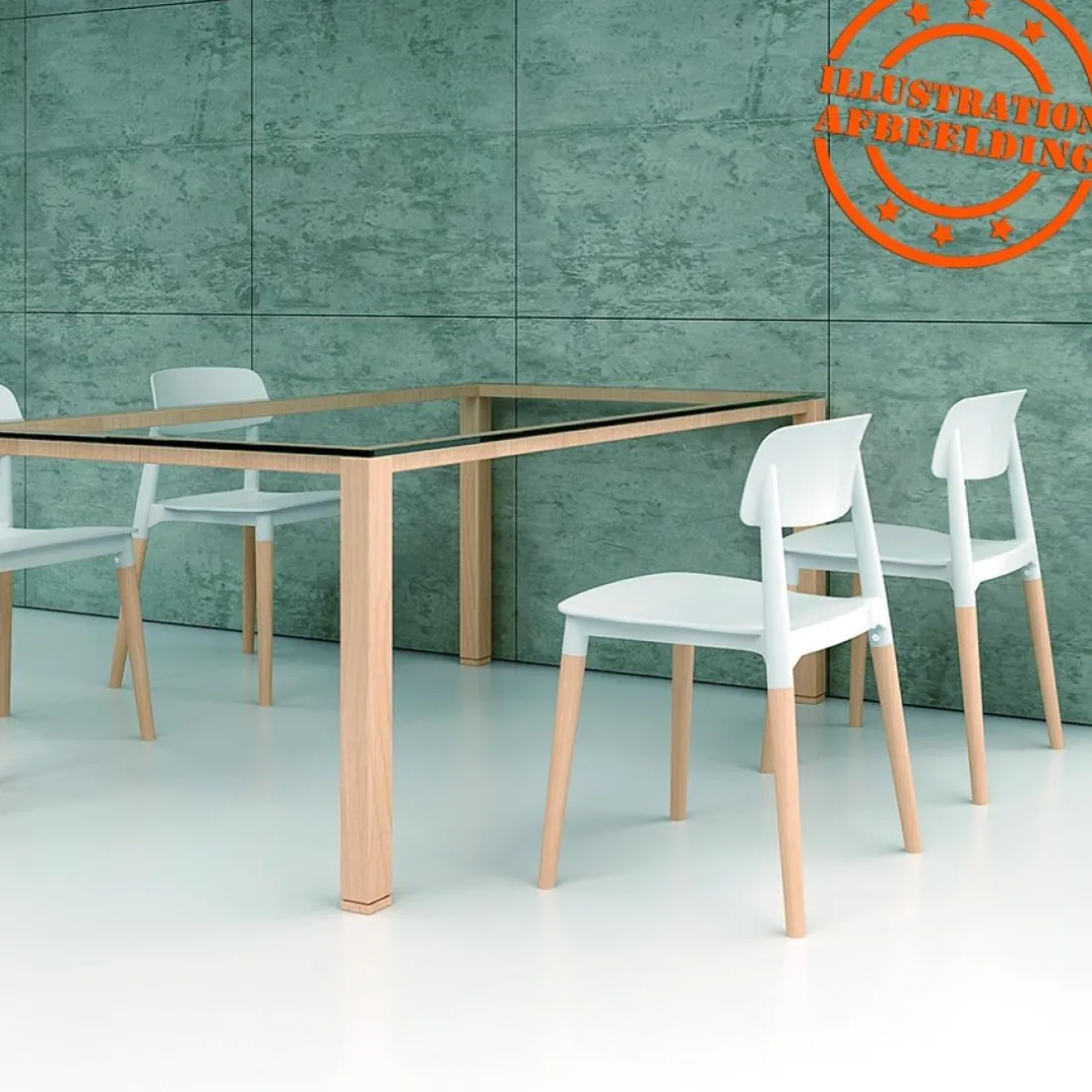 Chaise moderne 'TRENDY' blanche style scandinave