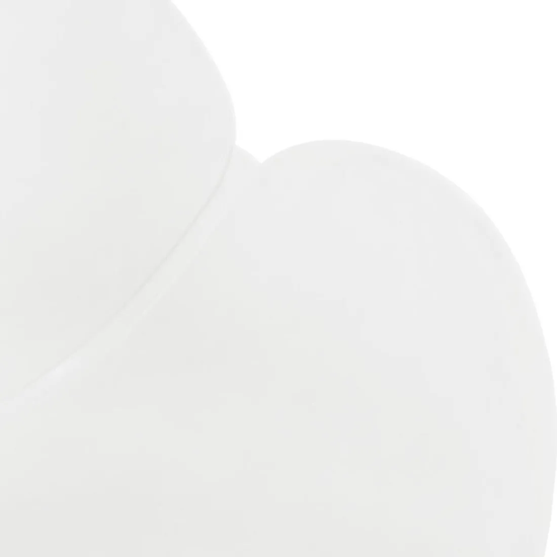 Chaise moderne 'UNAMI' blanche en matière plastique avec pieds en métal chromé