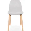 Chaise scandinave de salle à manger 'CELTIK' en tissu gris clair
