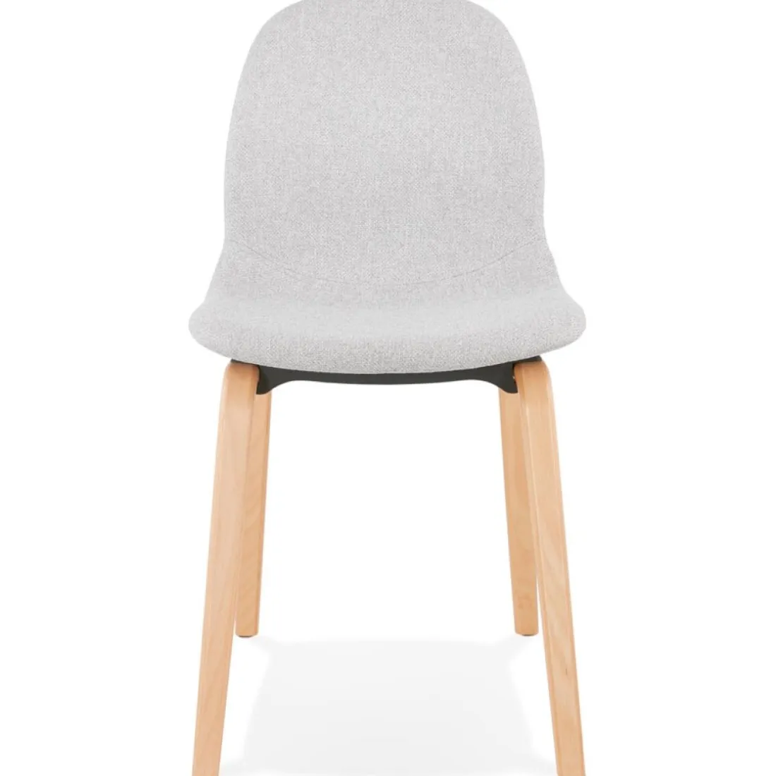 Chaise scandinave de salle à manger 'CELTIK' en tissu gris clair