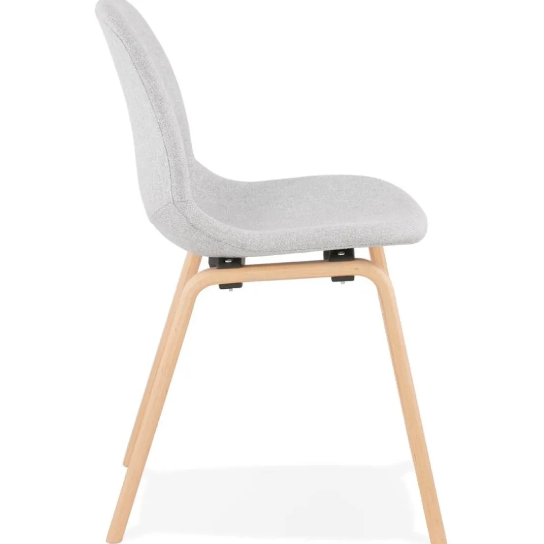 Chaise scandinave de salle à manger 'CELTIK' en tissu gris clair