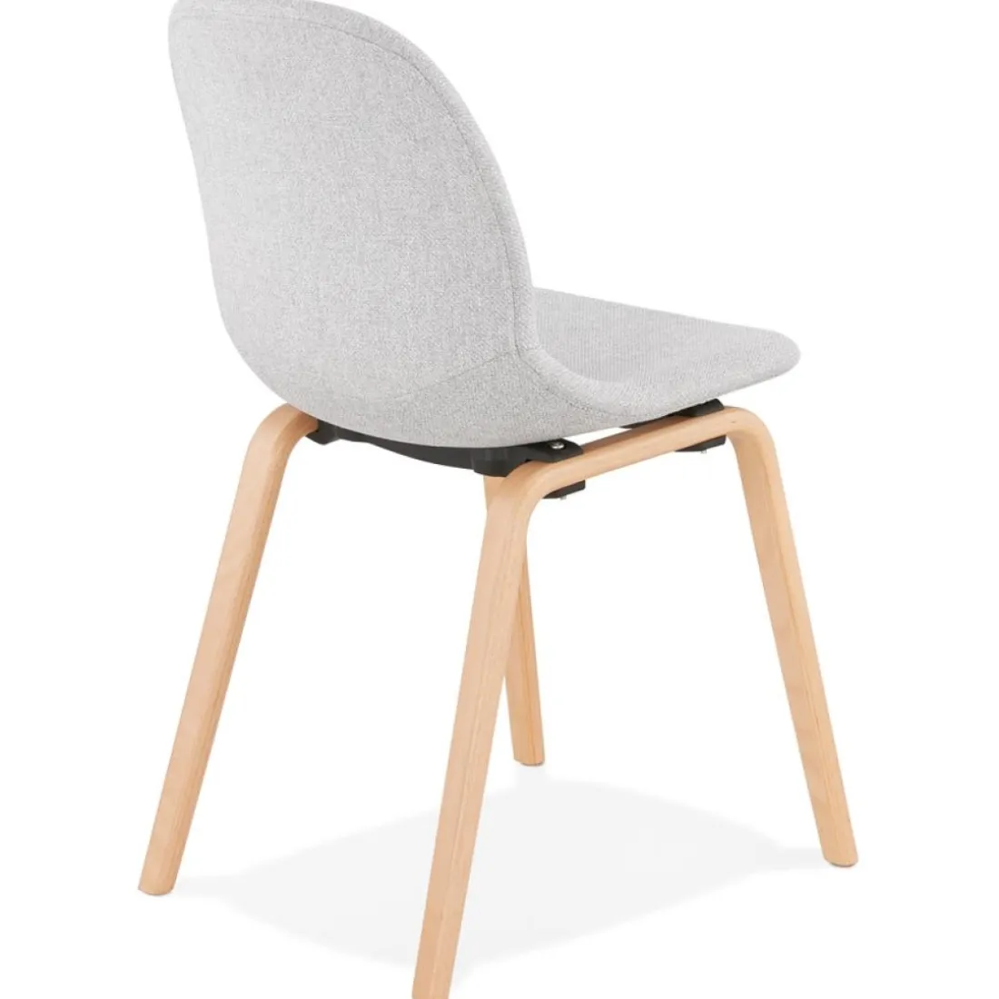 Chaise scandinave de salle à manger 'CELTIK' en tissu gris clair