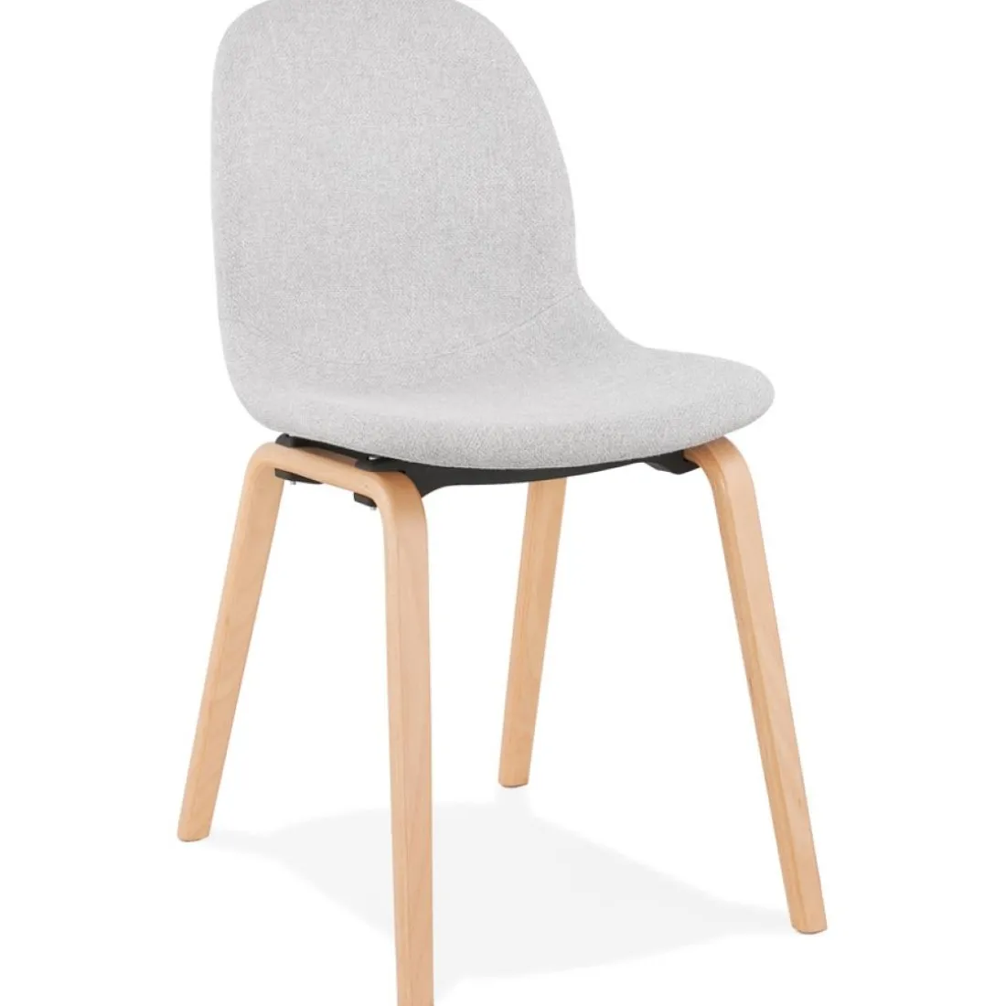 Chaise scandinave de salle à manger 'CELTIK' en tissu gris clair