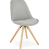 Chaise scandinave 'HIPHOP' en tissu gris