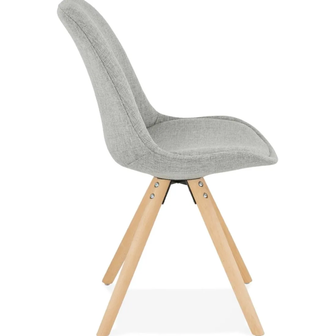 Chaise scandinave 'HIPHOP' en tissu gris