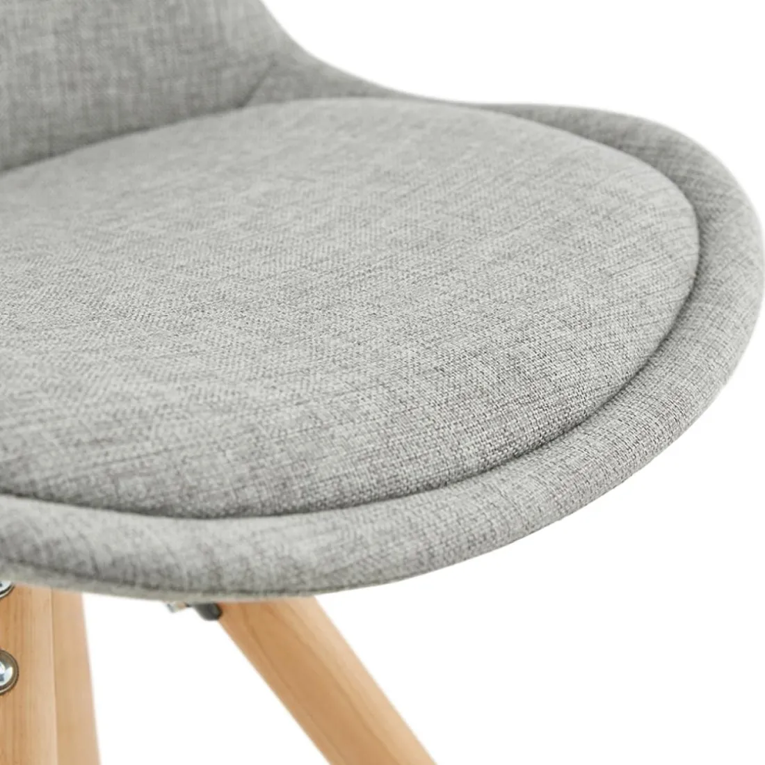 Chaise scandinave 'HIPHOP' en tissu gris