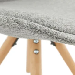 Chaise scandinave 'HIPHOP' en tissu gris