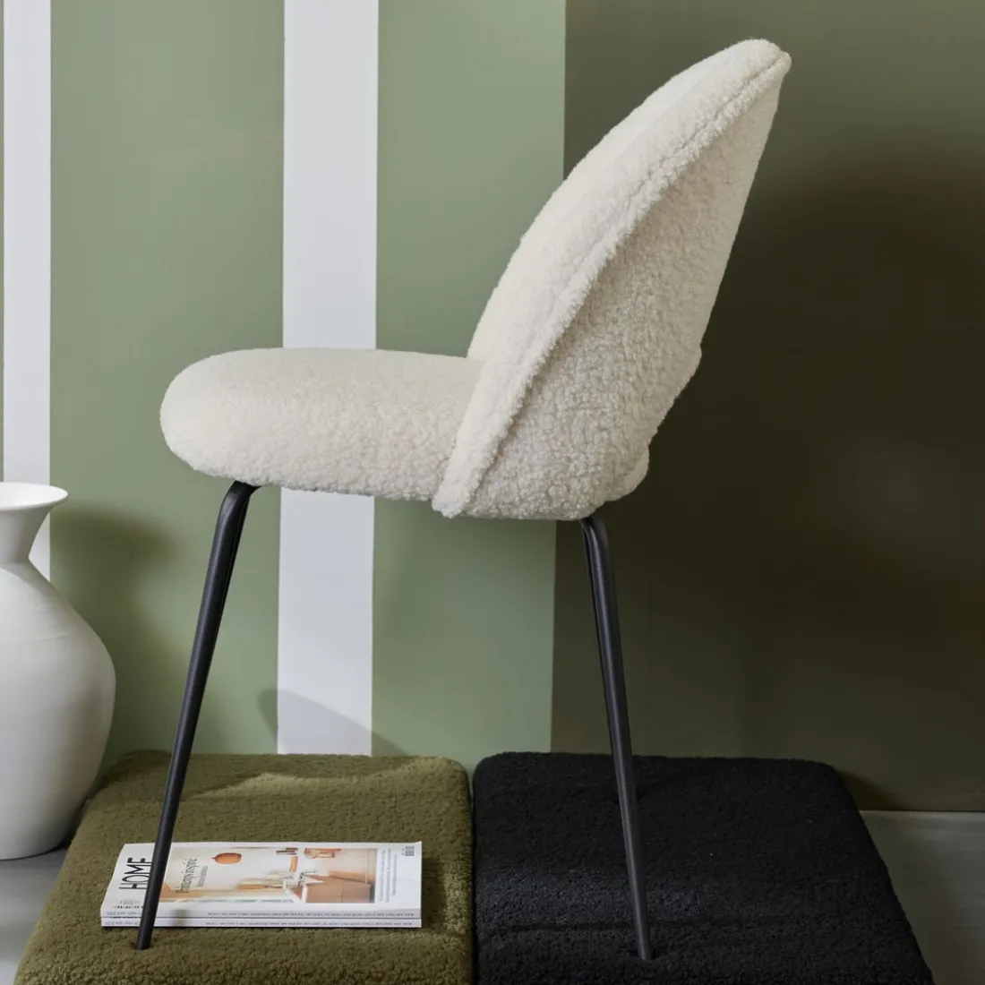 Chaise TEDDY MATCHA MOKACreme