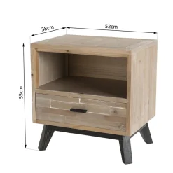 Chevet ANDRO Scandi 1 Tiroir 1 Niche