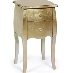 Chevet Classico en bois laqué Or