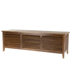 Coffre de jardin piscine HANNA en bois teck huilé 200x55cm