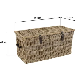 Coffre de rangement en kubu naturel KALLY