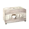 Coffre de rangement Home multicolore en simili cuir