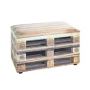 Coffre de rangement simili cuir motif