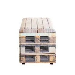 Coffre de rangement simili cuir motif