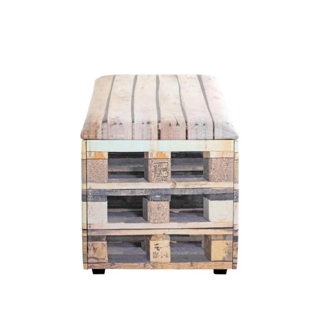 Coffre de rangement simili cuir motif