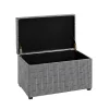 Coffre de rangement tissu à carreaux noir et blanc