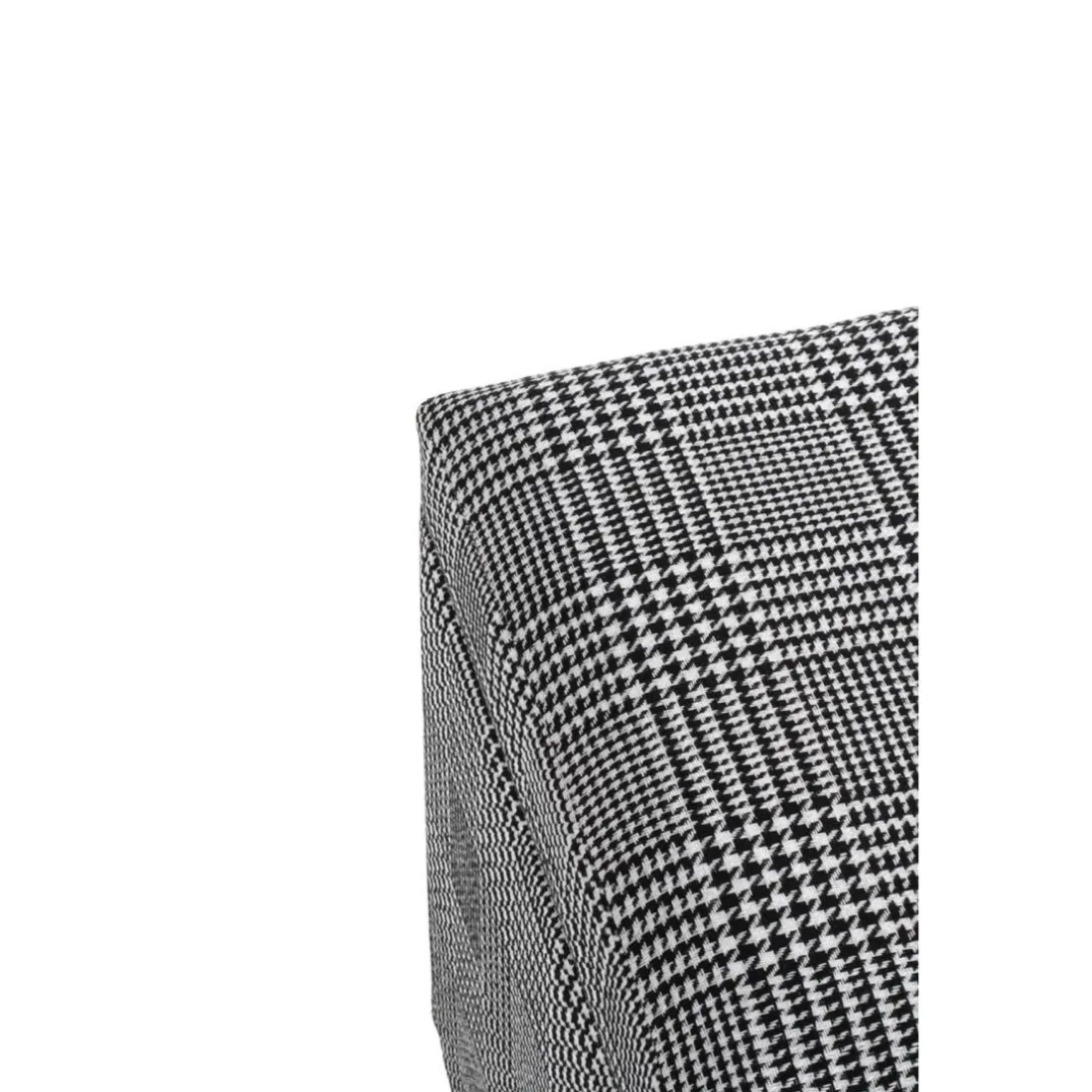 Coffre de rangement tissu à carreaux noir et blanc