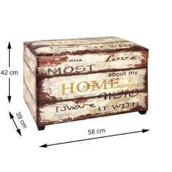 Coffre de rangement vintage multicolore en simili cuir