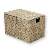 Coffre en Jacinthe d'Eau avec Couvercle Beige