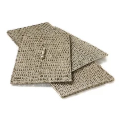 Coffre Pliable en Jonc de mer avec couvercle Beige