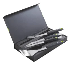 Coffret 3 pièces aimantés : pince, spatule, fourchette
